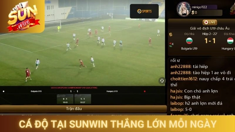 Cá độ tại Sunwin thắng lớn mỗi ngày