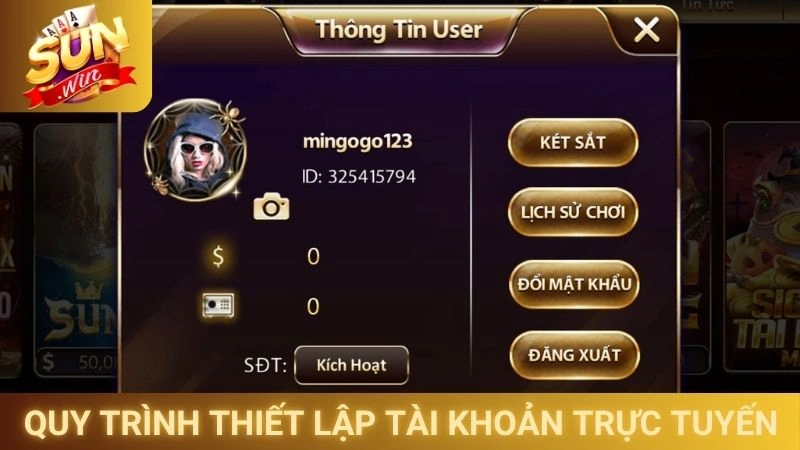 Quy trình thiết lập tài khoản trực tuyến