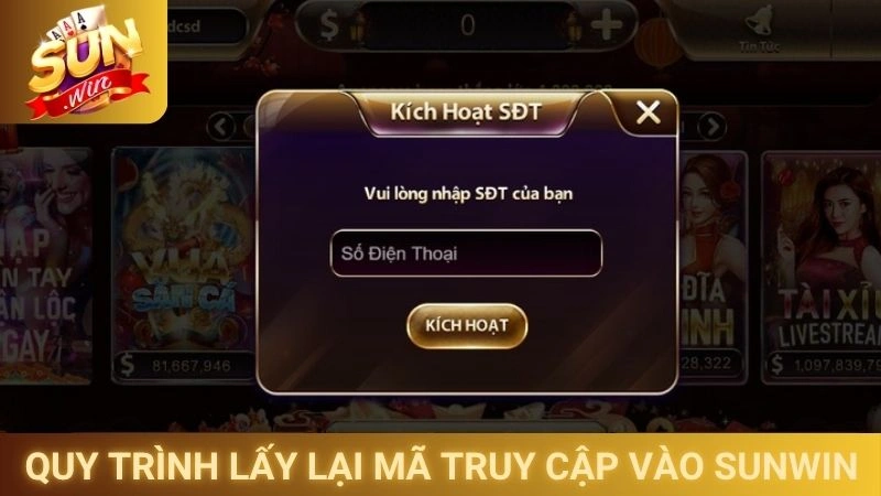 Quy trình lấy lại mã truy cập vào Sunwin
