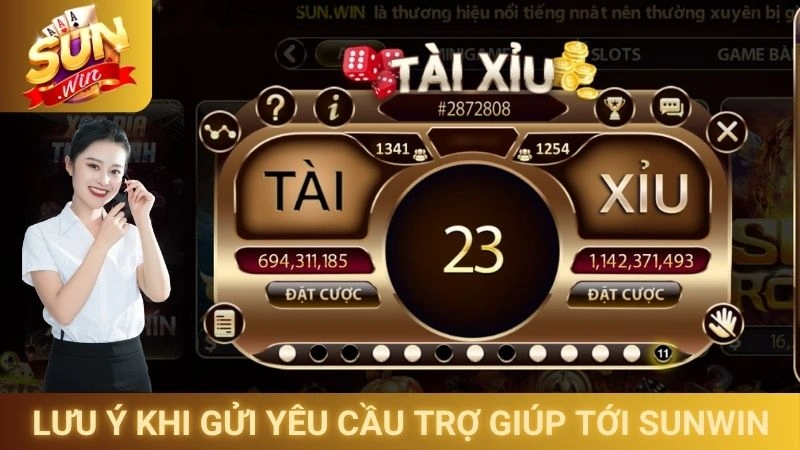Lưu ý khi gửi yêu cầu trợ giúp tới Sunwin