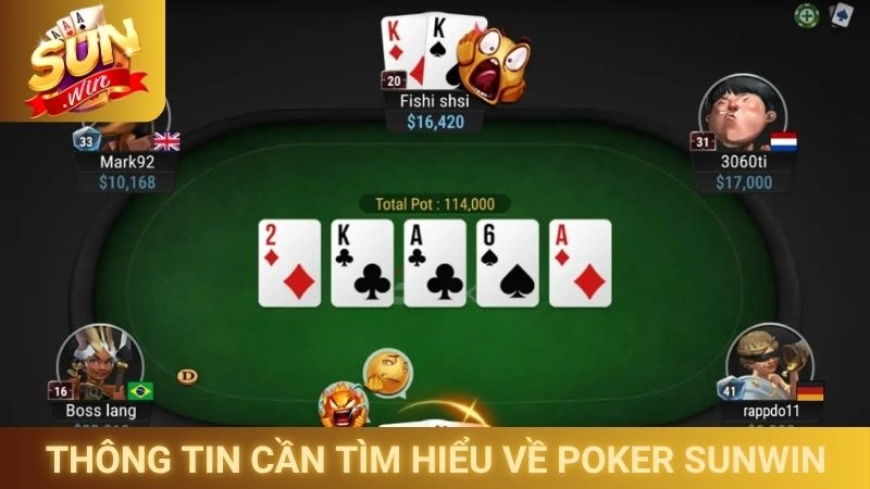 Thông tin cần tìm hiểu về Poker Sunwin