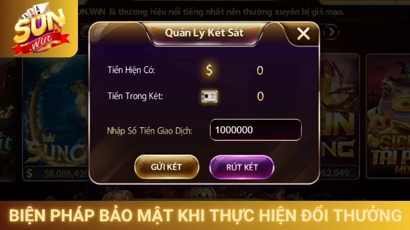 Biện pháp bảo mật khi thực hiện đổi thưởng