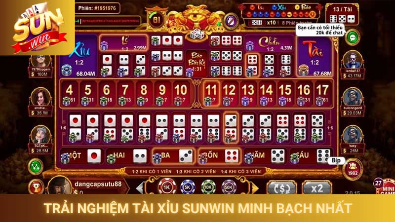 Trải nghiệm tài xỉu Sunwin minh bạch nhất 2026