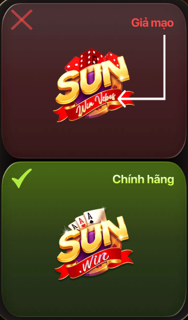 nhận diện Sunwin giả